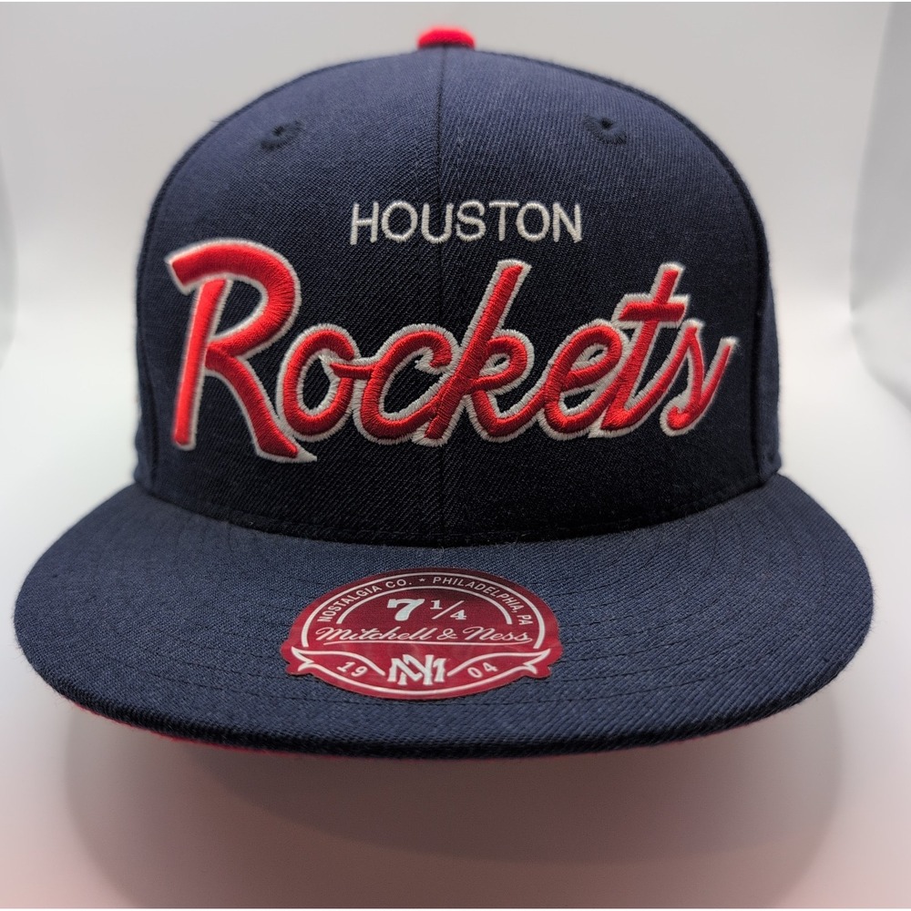 Houston Rockets Cap Fitted Mitchell & Ness New Size 7 1/4 FS01 Wool Cap